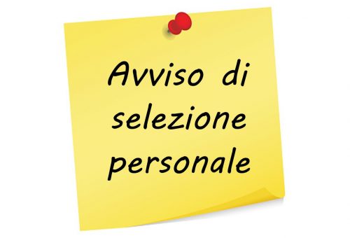 AVVISO SELEZIONE PERSONALE