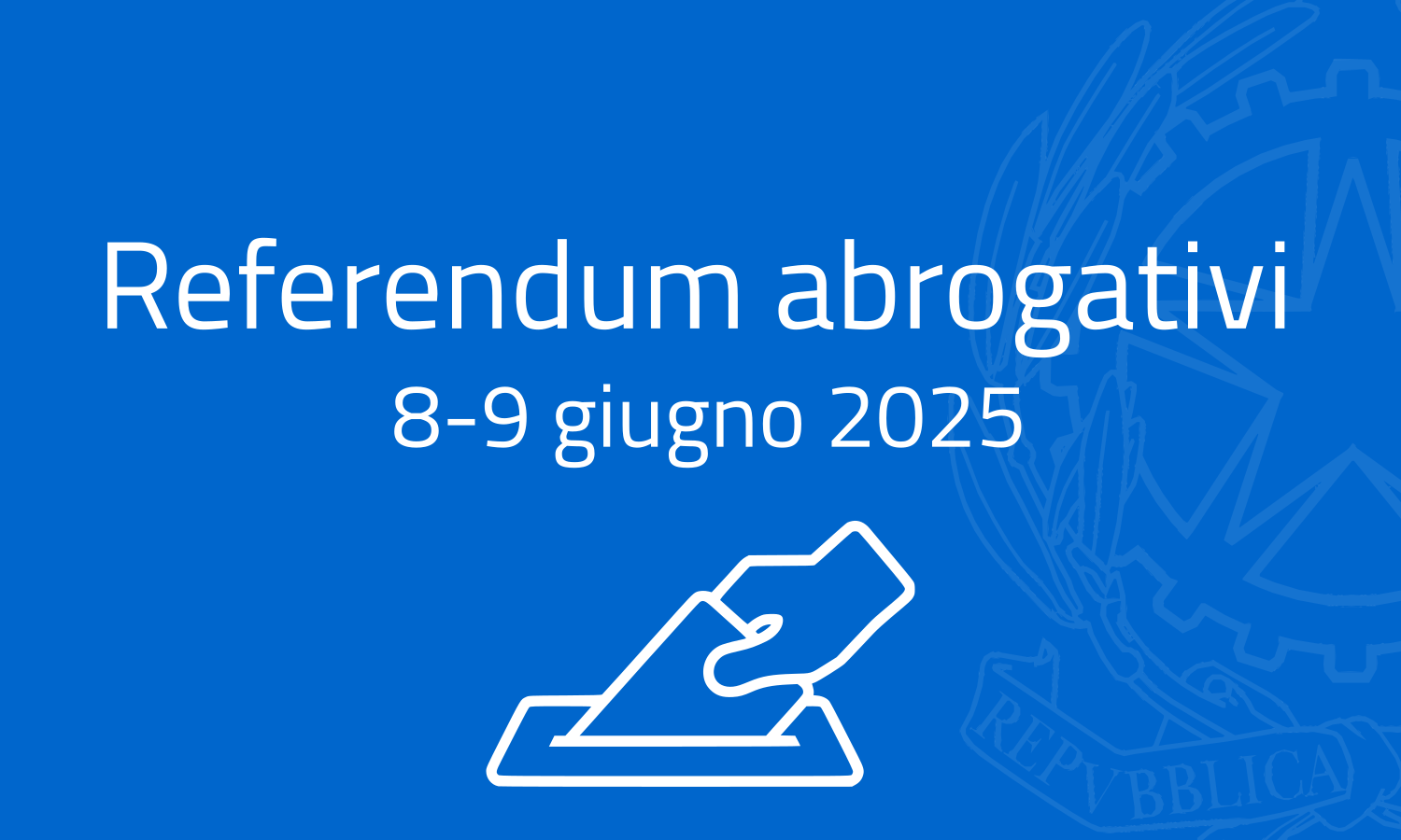 Referendum 8 e 9 giugno 2025 - Avviso per disponibilit di scrutatori e presidenti di seggio