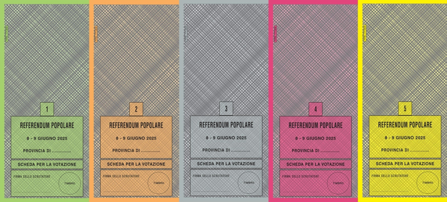 Fac-simile schede di voto Referendum